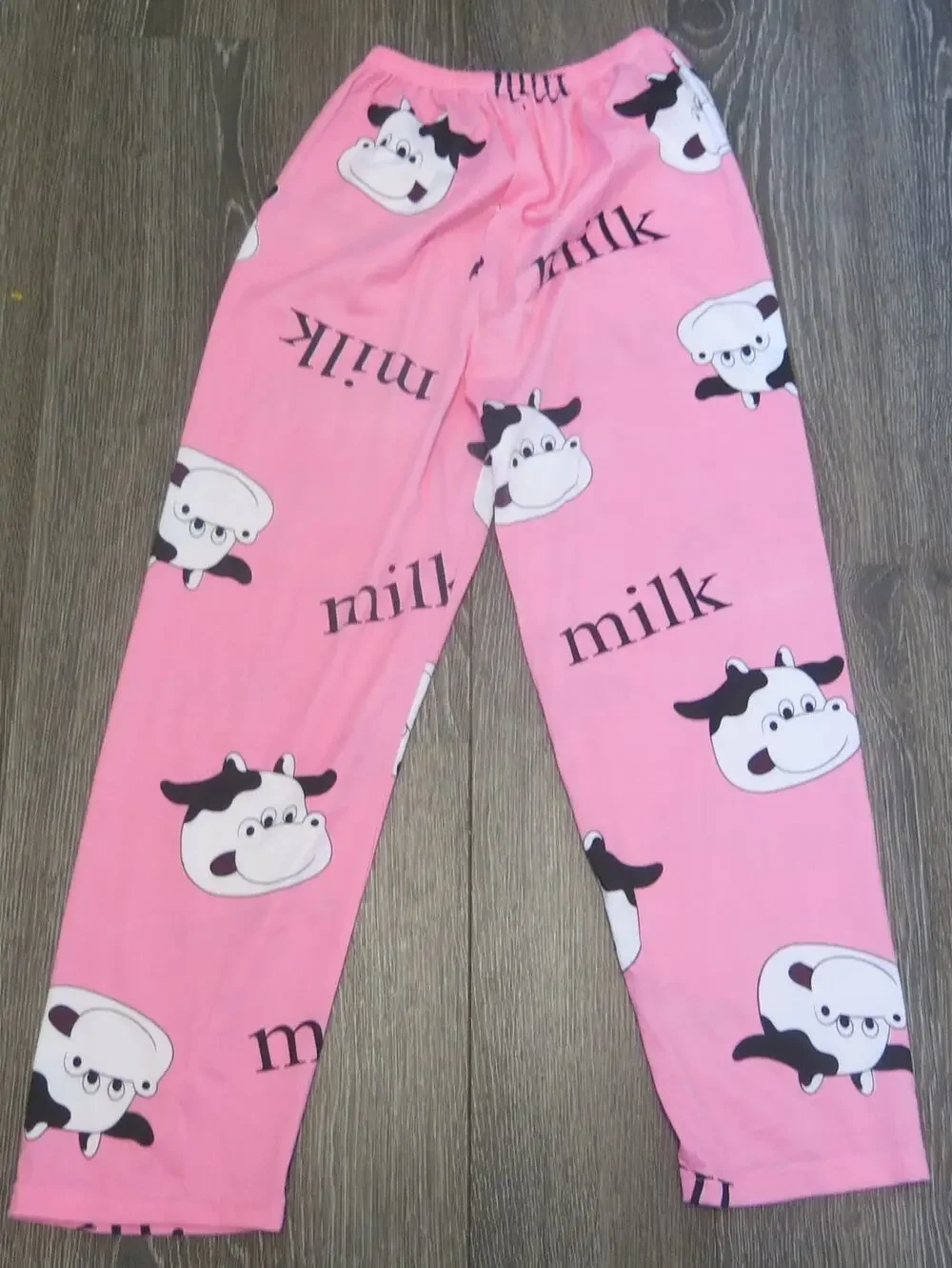 Cow Milk Pajama Pants Loungewear Size M Girls Cute Relaxing Pink Lightweight Pj